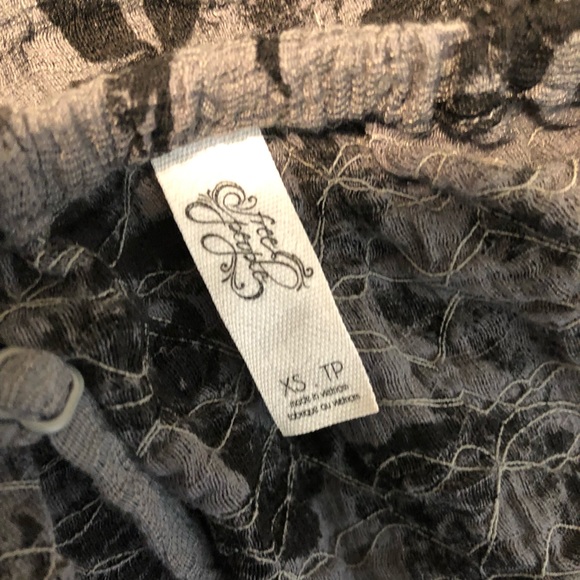 Free People Gray Off Shoulder Top Size XS - Picture 6 of 7